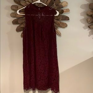 Maroon lace dress